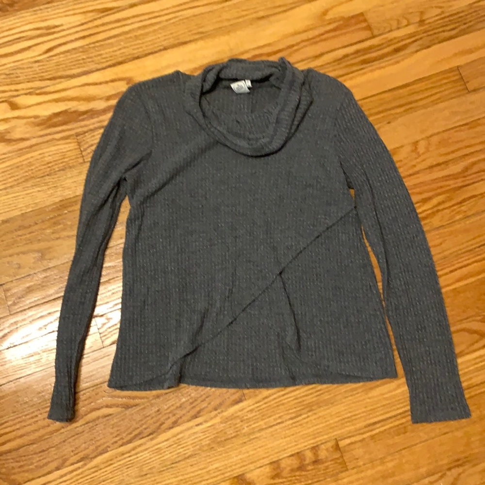 Gray styled turtleneck